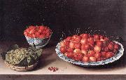 MOILLON, Louise Still-Life with Cherries, Strawberries and Gooseberries ag USA oil painting artist